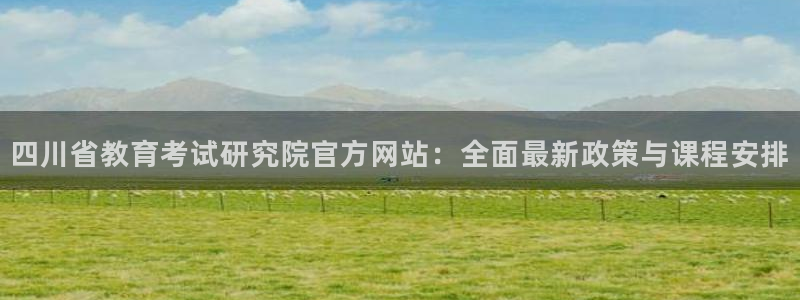 开启娱乐新航线下载：四川省教育考试研究院官方网站：全面最新政