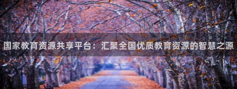 新航娱乐代理：国家教育资源共享平台：汇聚全国优质教育资源的智